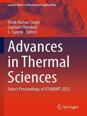 cover image of Advances in Thermal Sciences